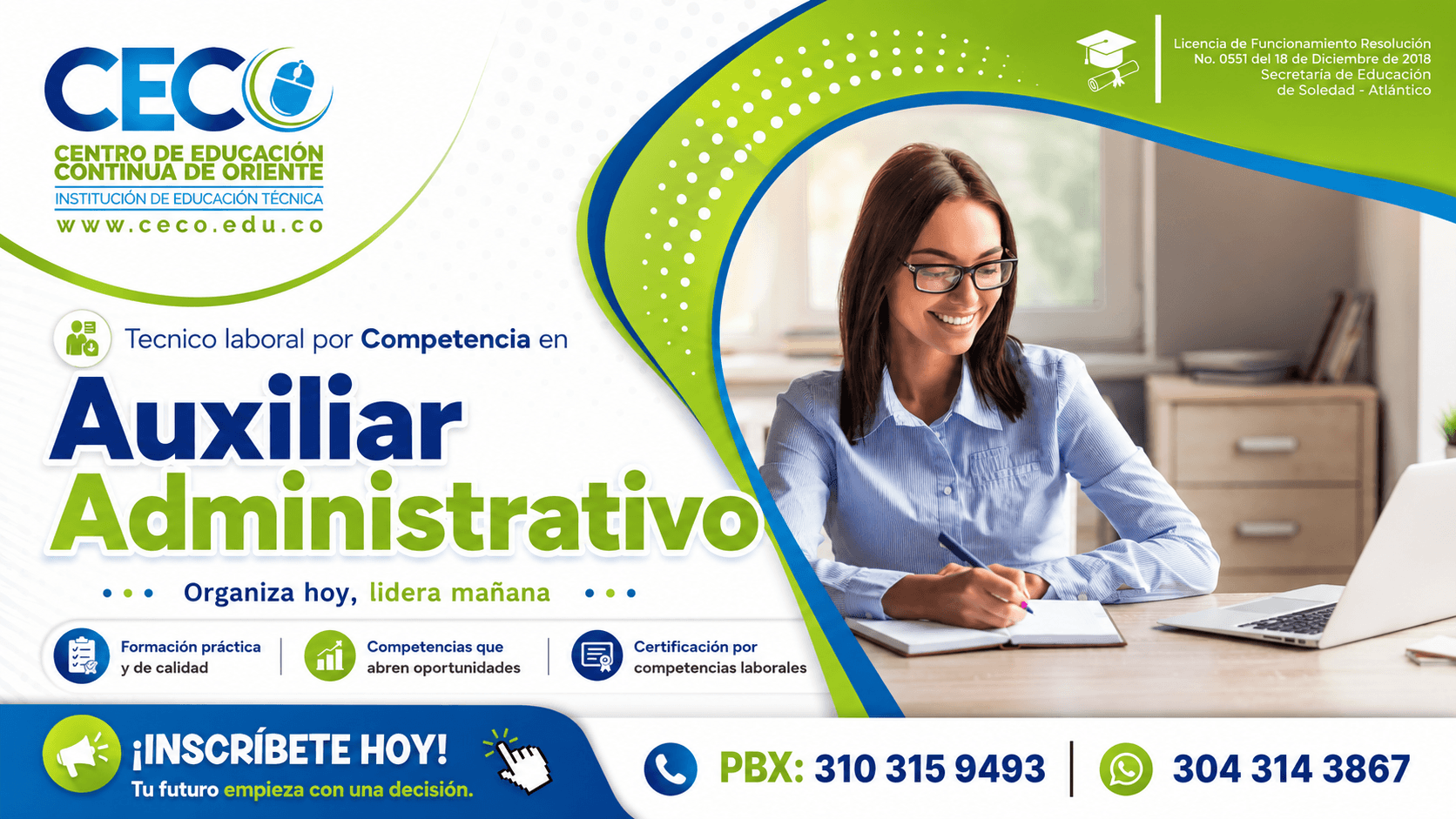 Técnico laboral por competencia en auxiliar administrativo